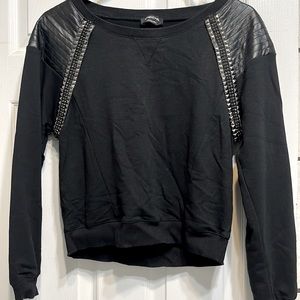 Bebe studded light sweatshirt